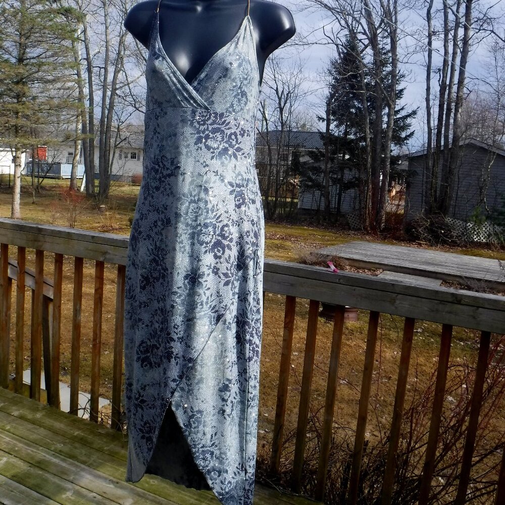 Snakeskin and Roses glitter bodycon dress by Hourglass size US Large